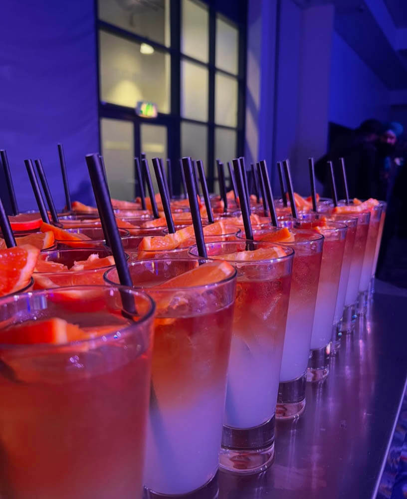 Fresh fruit cocktails